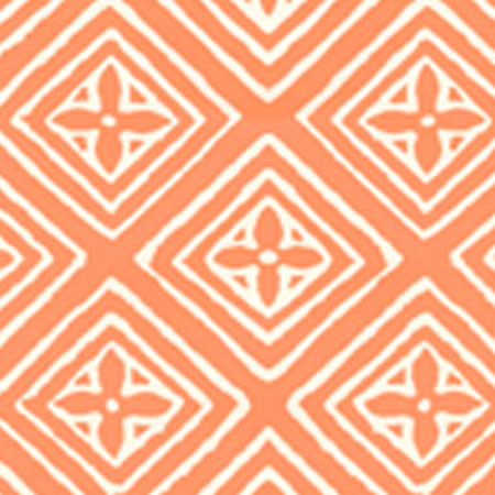 2490-24WP FIORENTINA Orange On Off White Quadrille Wallpaper