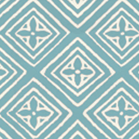 2490-44WP FIORENTINA Turquoise On Almost White Quadrille Wallpaper