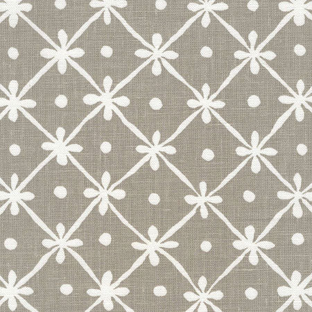 9955W-22 GATE HOUSE REVERSE ONE COLOR Gray On White Oyster Quadrille Fabric