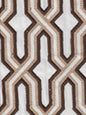 6300EM-21 GORRIVAN FRETWORK Brown and Taupe Custom Only Quadrille Fabric