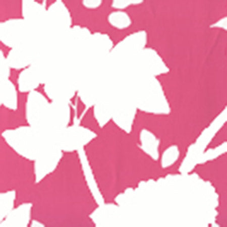 306187W HAPPY GARDEN BACKGROUND Magenta On White Quadrille Wallpaper