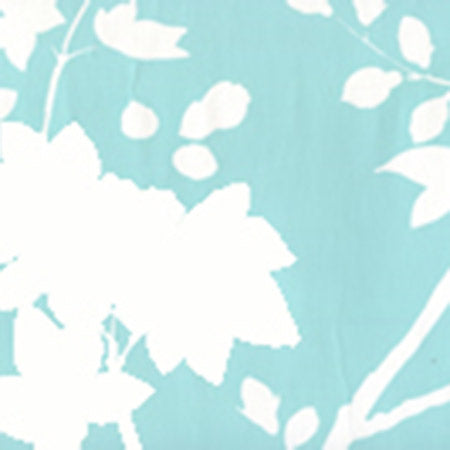 306182W HAPPY GARDEN BACKGROUND Turquoise On White Quadrille Wallpaper