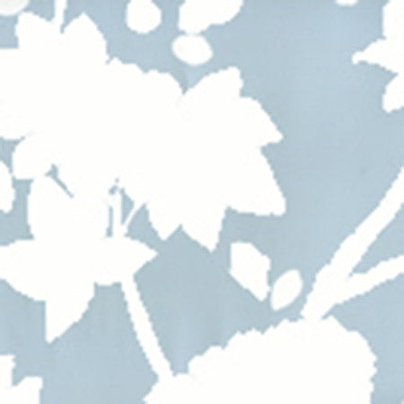 306180W HAPPY GARDEN BACKGROUND Windsor Blue On White Quadrille Wallpaper