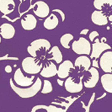 3015-13AWP HAWTHORNE REVERSE Purple On Almost White Quadrille Wallpaper