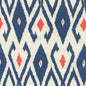 8080-100 LOCKAN Navy Orange on Tint Quadrille Fabric