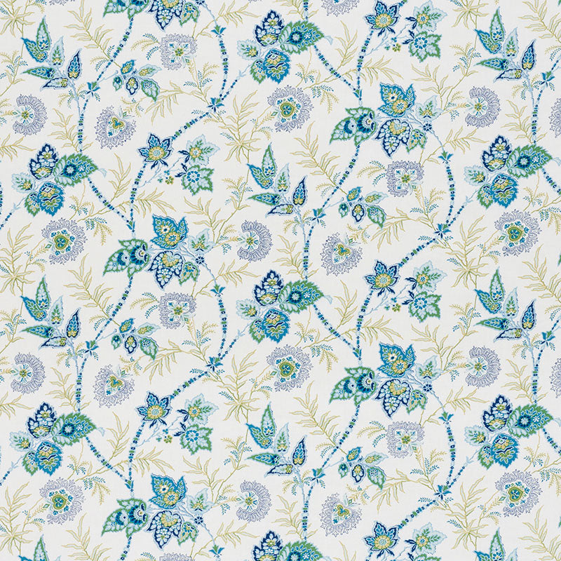 177681 EMPEROR'S VINE Peacock Schumacher Fabric