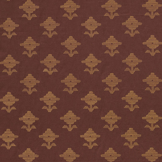 74162 RUBIA EMBROIDERY Umber Schumacher Fabric