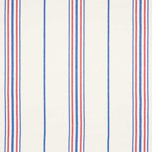 75261 SCARSET STRIPE Blue Red Schumacher Fabric