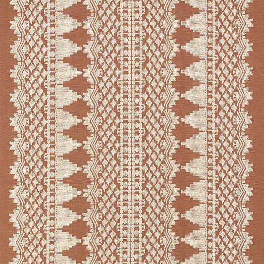 75470 WENTWORTH EMBROIDERY Rust Schumacher Fabric