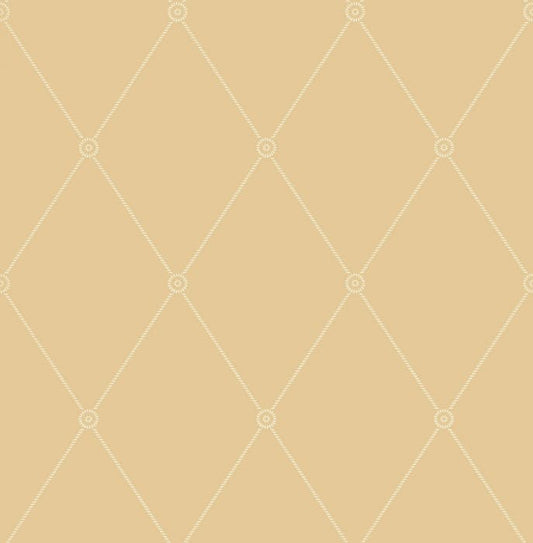 100/13064-CS LARGE GEORGIAN ROPE TRELLIS Yellow Cole & Son Wallpaper