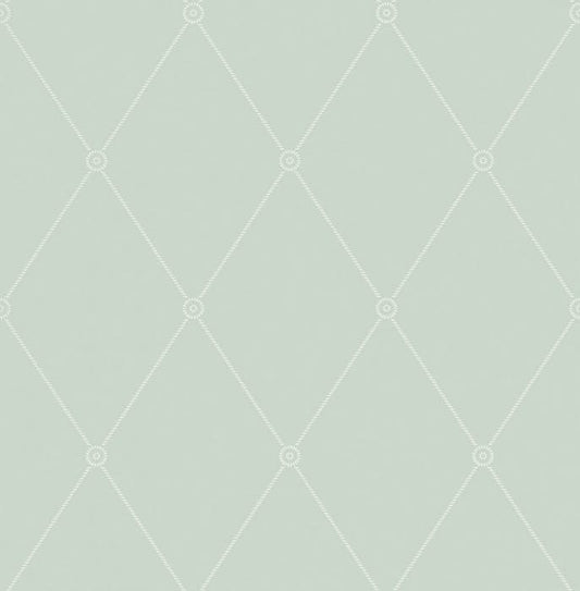 100/13066-CS LARGE GEORGIAN ROPE TRELLIS Duck Egg Cole & Son Wallpaper