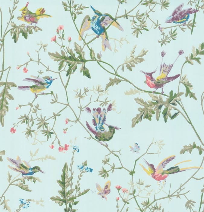 100/14069-CS HUMMINGBIRDS Blue Multi-Colour Cole & Son Wallpaper