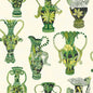 109/12056-CS KHULU VASES Green White Cole & Son Wallpaper