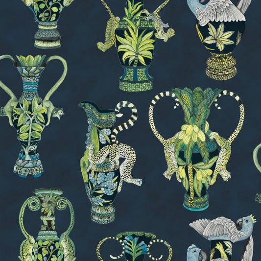 109/12058-CS KHULU VASES Midnight Cole & Son Wallpaper