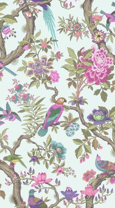 99/12051-CS FONTAINEBLEAU Rose Cole & Son Wallpaper