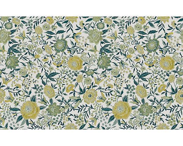 WRK 0014ORGA ORIENTAL GARDEN PANEL Teal Gold Missoni Home Wallpaper