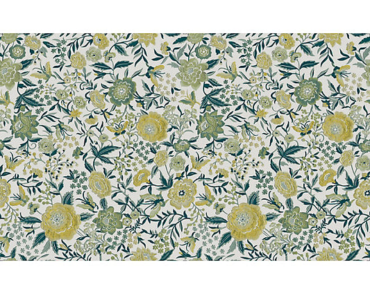 WRK 0014ORGA ORIENTAL GARDEN PANEL Teal Gold Missoni Home Wallpaper