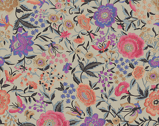 WRK 0015ORIE ORIENTAL GARDEN Persimmon Fuchsia Missoni Home Wallpaper