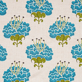 PEONY Blue Bell Katie Ridder Fabric