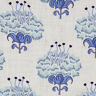 PEONY Blueberry Katie Ridder Fabric