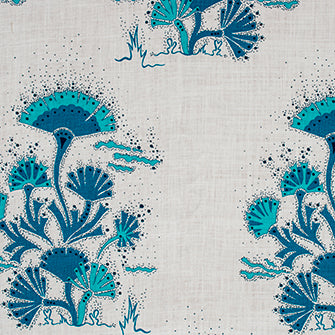 SEAWEED Cobalt Katie Ridder Fabric