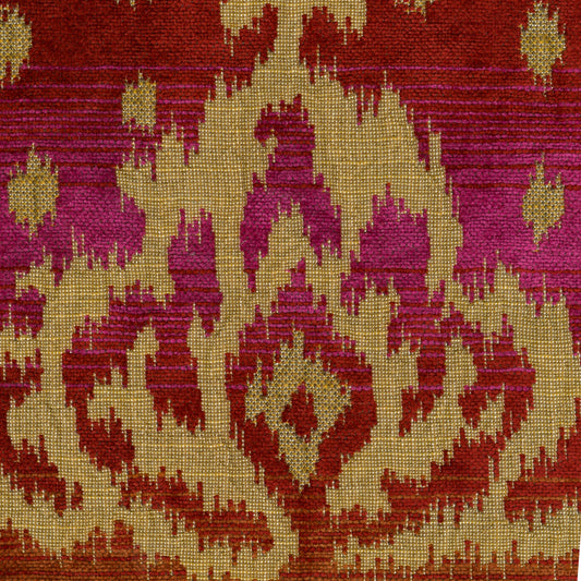 010900T Aly Khan Multi Magenta Quadrille Fabric