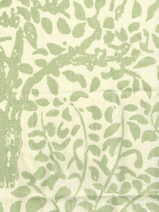 2030N-24 ARBRE DE MATISSE NEUTRAL Soft French Green on Tinted Linen Quadrille Fabric