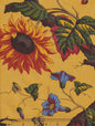2341-21 ARBRE FLEUR TOILE Jaune Quadrille Fabric