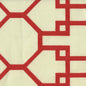 300406F Brighton Red on Tint Quadrille Fabric