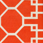 300423F Brighton Reverse Orange on Tint Quadrille Fabric