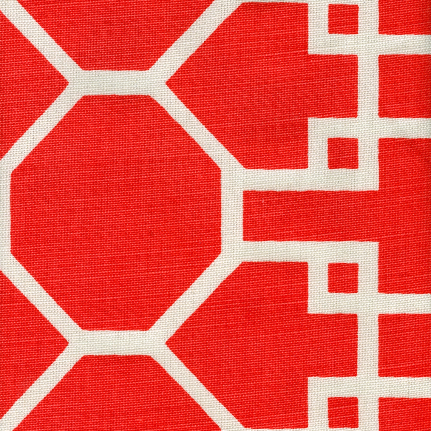 300426F Brighton Reverse Red on Tint Quadrille Fabric