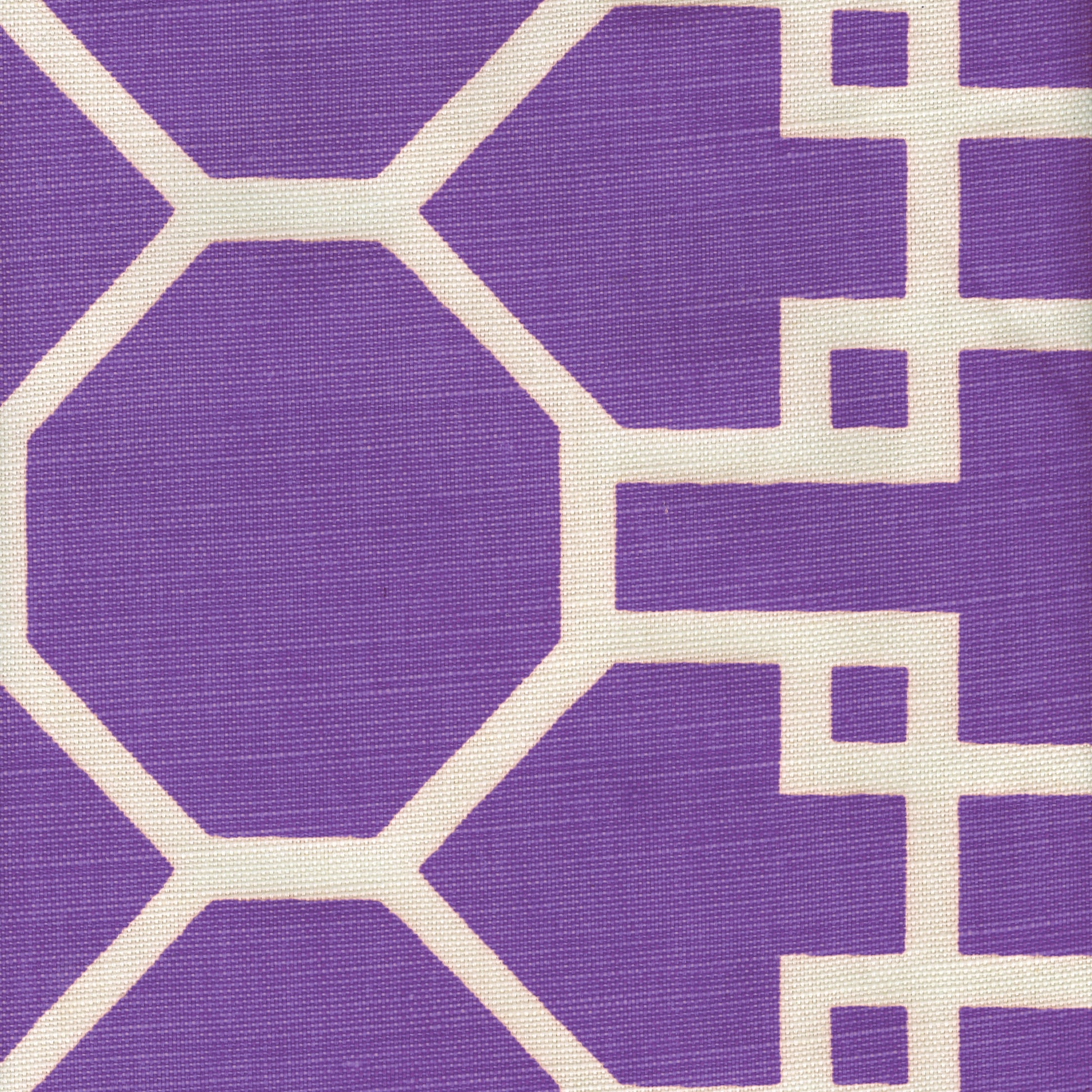 300427F Brighton Reverse Purple on Tint Quadrille Fabric