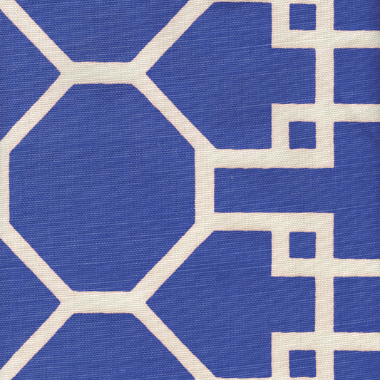 300429F Brighton Reverse New Navy on Tint Quadrille Fabric