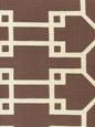 300428F Brighton Reverse Brown on Tint Quadrille Fabric