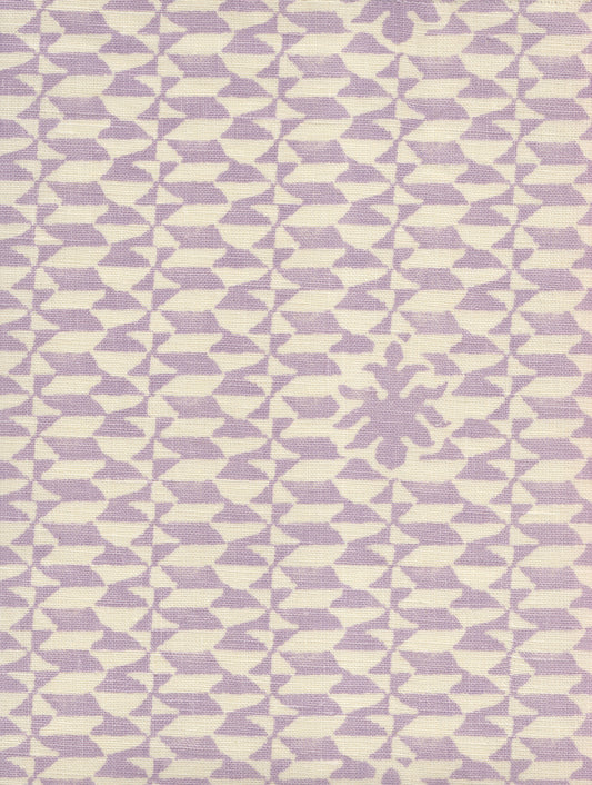 302230B-05 CARLO II NEUTRAL Soft Lavender on Tint Quadrille Fabric