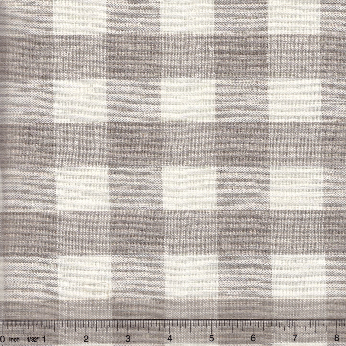 010801T County Check Natural White Quadrille Fabric