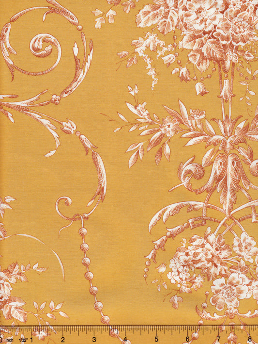 2478-110 DIVA POPLIN Ochre Quadrille Fabric