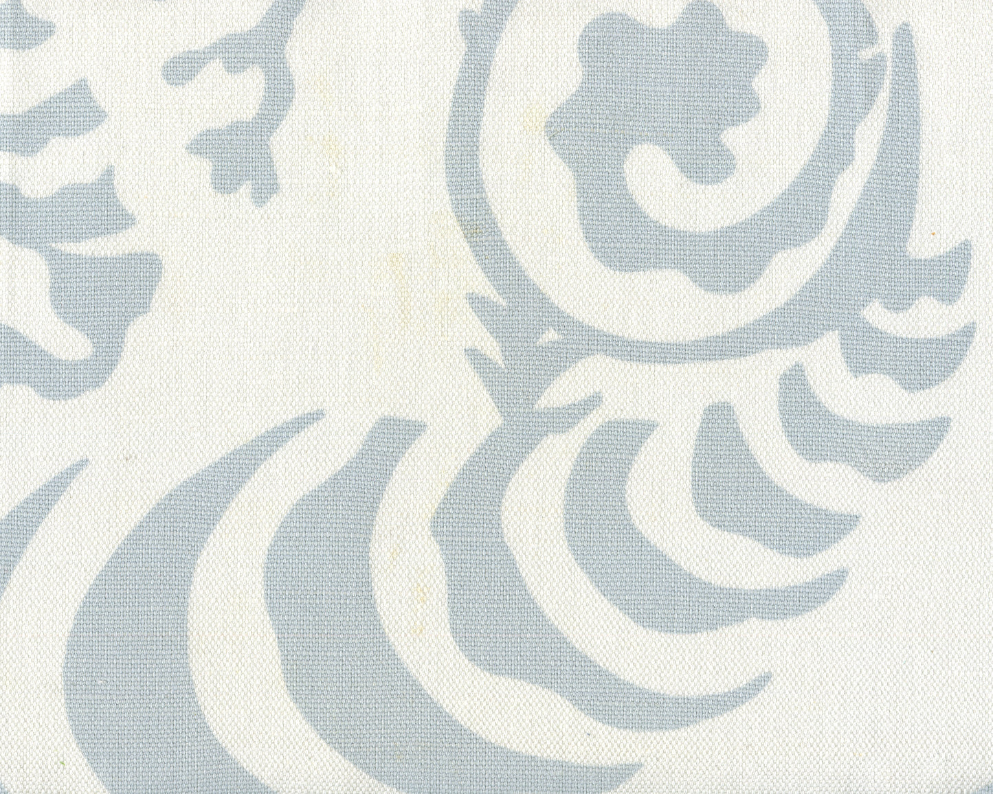 AC101-39W FERNS UNI Seas Foam on White Quadrille Fabric