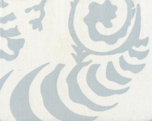 AC101-39W FERNS UNI Seas Foam on White Quadrille Fabric