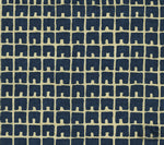 4045-18 FEZ II Navy on Tan Quadrille Fabric