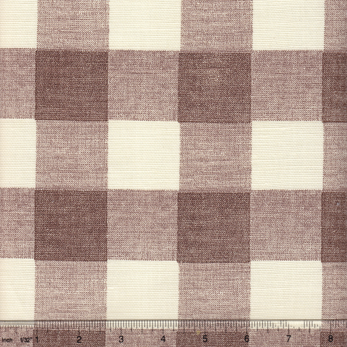 302529F Hingham Plaid Brown on Tint Quadrille Fabric