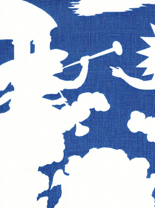 302723F-CU INDEPENDENCE BACKGROUND Blue on Tint Quadrille Fabric