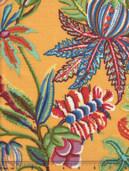 301591F Jacaranda Multi on Mango Quadrille Fabric