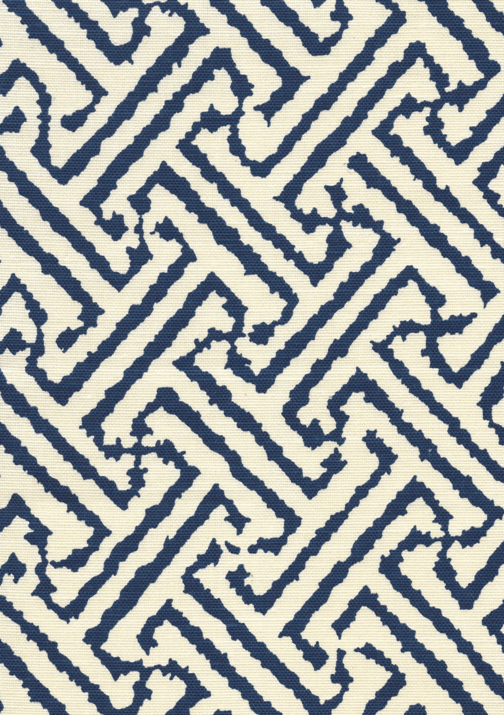 6620-13 JAVA GRANDE Navy on Tint Quadrille Fabric