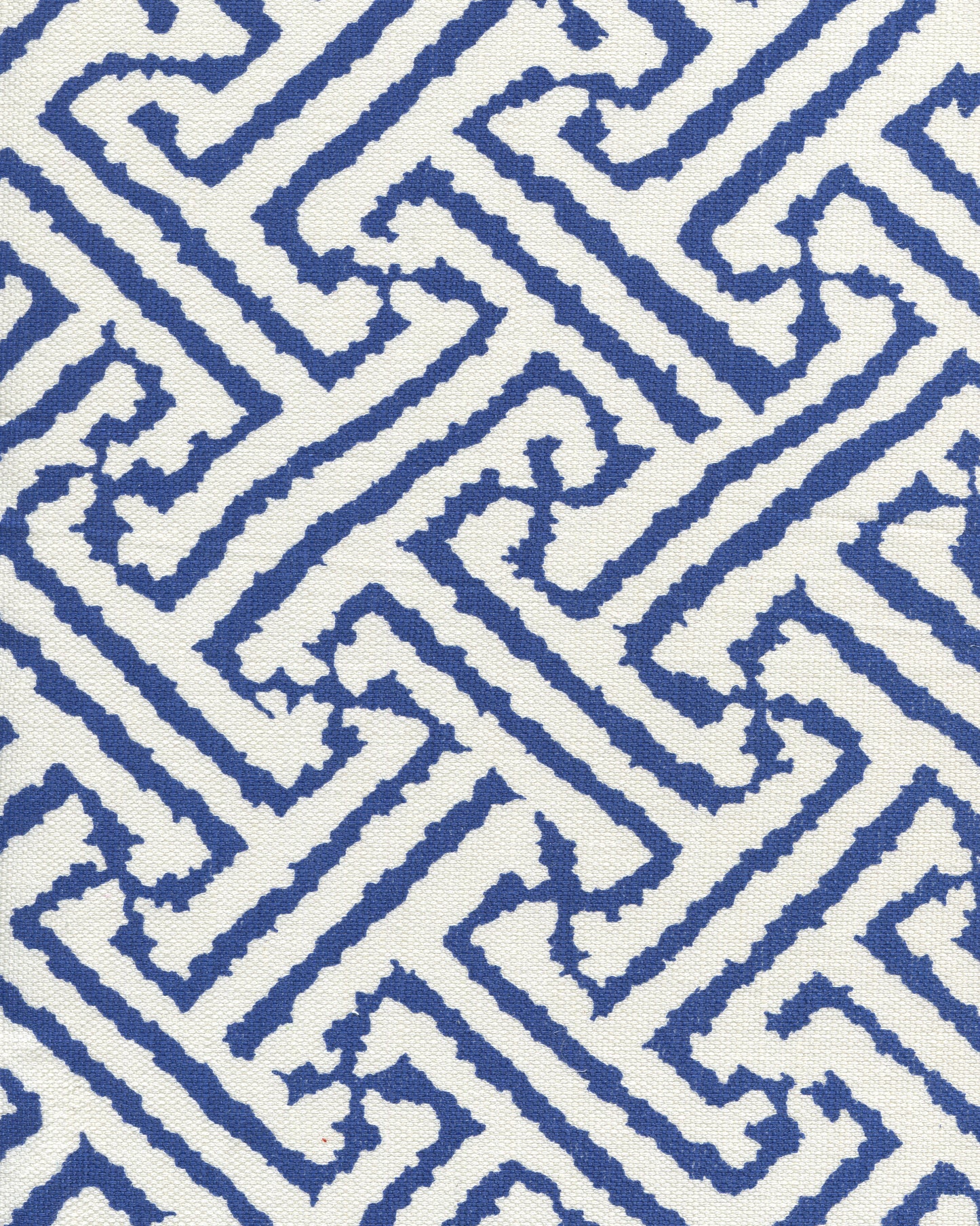 6620-05W JAVA GRANDE Navy on White Quadrille Fabric