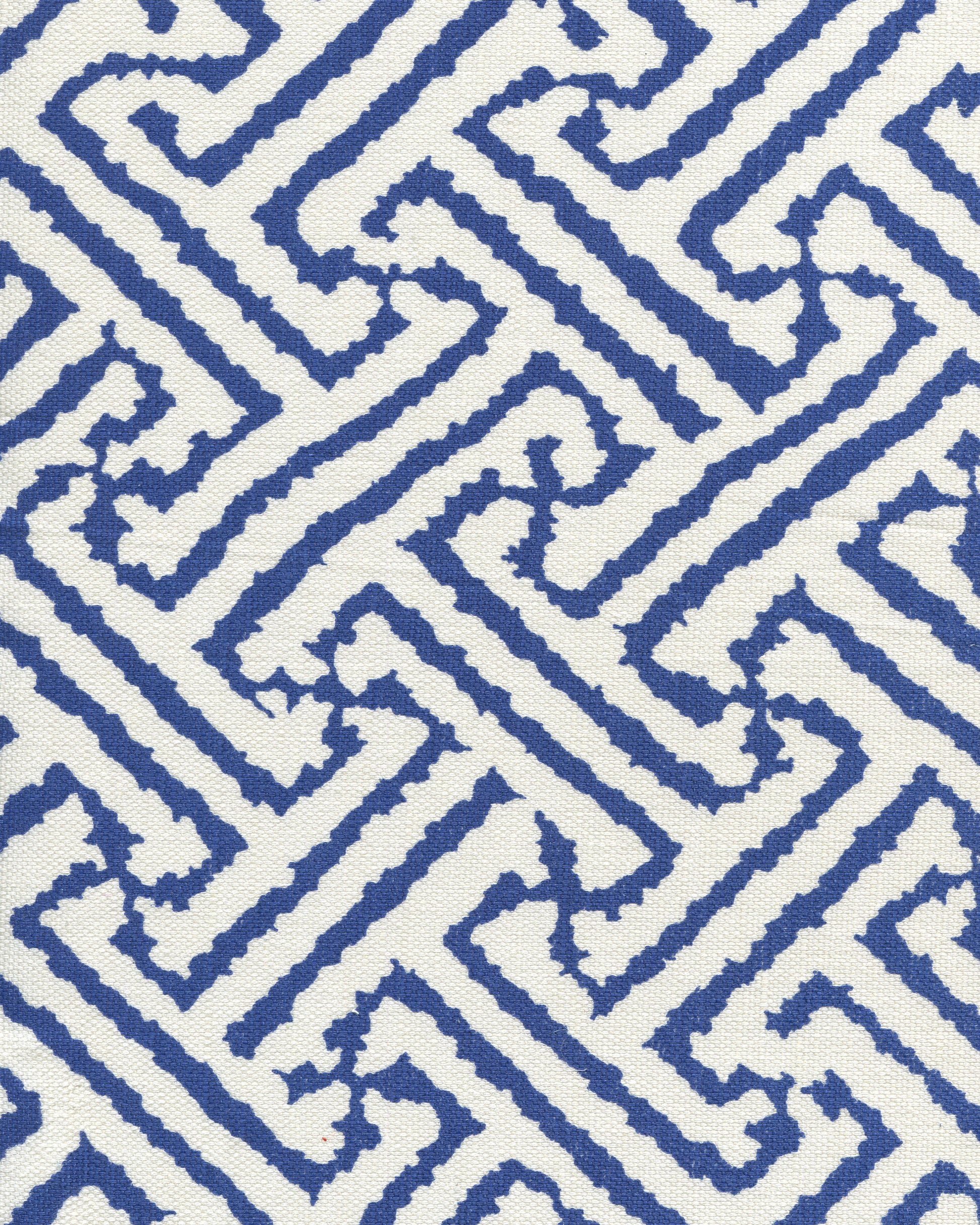 6620-05W JAVA GRANDE Navy on White Quadrille Fabric