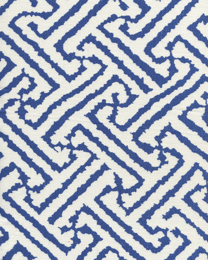 6620-05W JAVA GRANDE Navy on White Quadrille Fabric