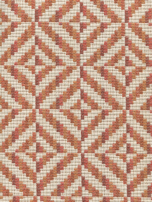 020170T Kaleidoscope Terracotta Burnt Orange Quadrille Fabric