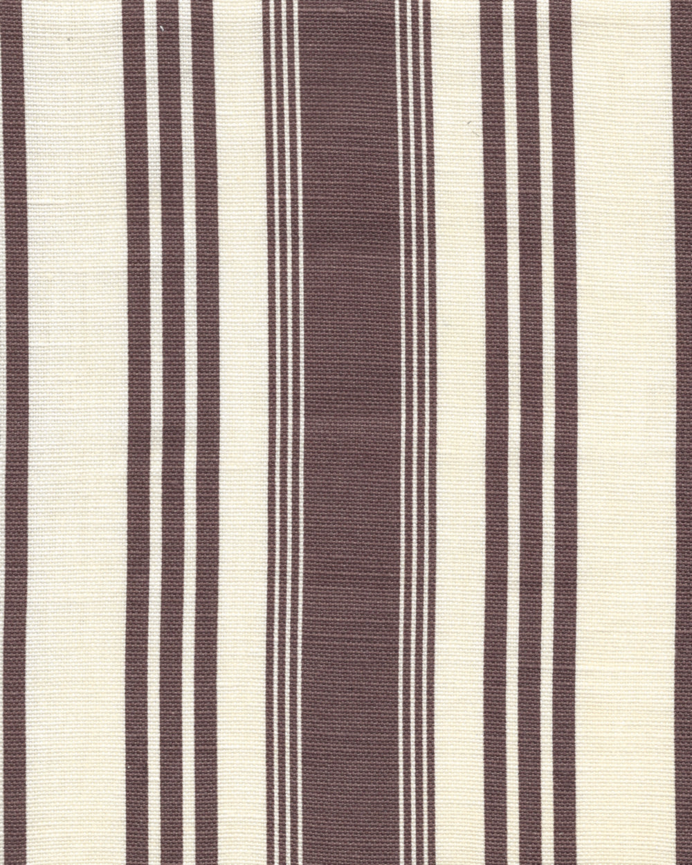 302745F Lane Stripe Chocolate on Tint Quadrille Fabric