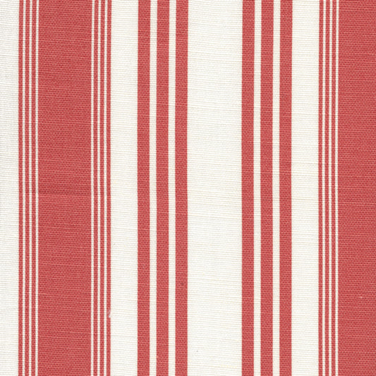 302741F Lane Stripe New Shrimp on Tint Quadrille Fabric